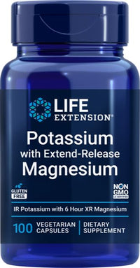 Thumbnail for Life Extension 99mg Potassium with Extend-Release Magnesium 250mg, 100 Veg Caps - Gluten-Free – Non-GMO – Vegetarian Supplement for Men and Women - Dual-Action Mineral Formula