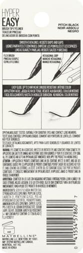 Thumbnail for Maybelline Hyper Easy Liquid Pen No-Skip Eyeliner, Satin Finish, Waterproof Formula, Pitch Black, 0.018 Fl Oz