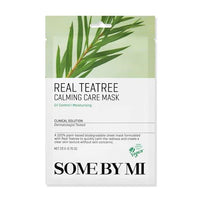 Thumbnail for SOME BY MI Real Teatree Calming Care Mask - Pack of 10 - Made from Tea Tree Water for Sensitive Skin - Daily Vegan Korean Sheet Mask for Skin Calming and Soothing - Korean Skin Care