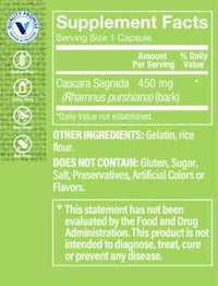 Thumbnail for The Vitamin Shoppe Cascara Sagrada 450MG (Rhamnus Purshiana Bark), Herbal Supplement That Supports Healthy Regularity (100 Capsules)