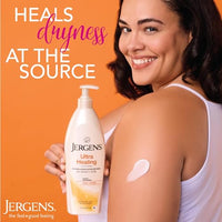 Thumbnail for Jergens Ultra Healing Dry Skin Lotion, Hand and Body Moisturizer for Quick Absorption into Extra Dry Skin with Hydralucence Blend, Vitamins C, E and B5, White, 32oz