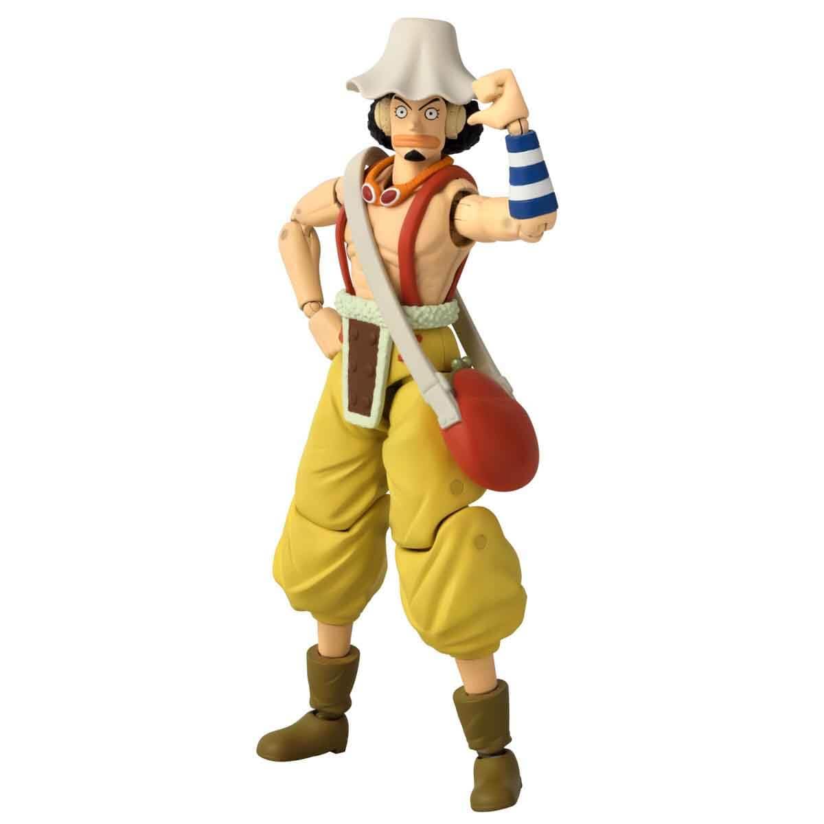 BANDAI Anime Heroes One Piece Figures Usopp Action Figure, 17cm Articulated Usopp Anime Figure with Extra Accessories, One Piece Action Figures Pirate Toys Range, Excellent Anime Gift, (37005)