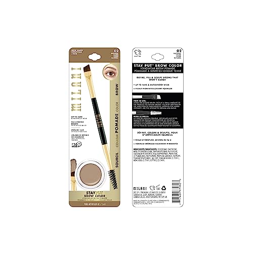 Milani Stay Put Brow Color - Natural Taupe (0.09 Ounce) Vegan, Cruelty-Free Eyebrow Color that Fills and Shapes Brows‚K
