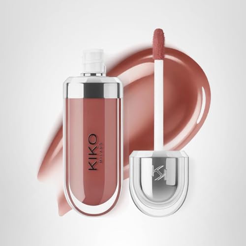 Kiko Milano 3D Hydra Lip Gloss – High Shine, Hydrating, Plumping, Non-Sticky, Moisturizing Lip Makeup – 21 Brun Rose – 6.5ml