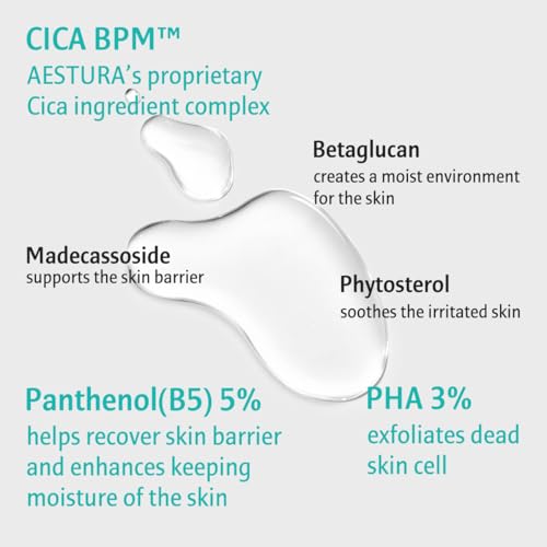 AESTURA A-CICA365 Calming Hydro Toner, Daily Soothing Toner for Sensitive Skin, CICA BPM Complex, PHA 3%, Dead Skin Cell Care, Dermatologist Tested, Korean Skin Care, 8.56 Fl Oz.