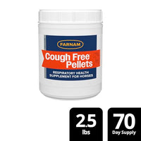 Thumbnail for Farnam Cough Free Horse Supplement Pellets, Respiratory Support for Seasonal Allergies, Stable Cough, Lung Support Supplement, Show Safe, Herbal Formula, 2.5 lbs, 70-Day Supply