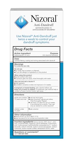 Nizoral Anti-Dandruff Shampoo with 1% Ketoconazole, Fresh Scent, 7 Fl Oz