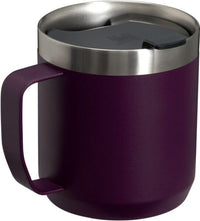 Thumbnail for STANLEY Stay-Hot Camp Mug 12 oz | Press Fit Drink Through Lid | Cup for Coffee, Tea and Drinks | Insulated Stainless Steel Coffee Mug | BPA-Free | Plum