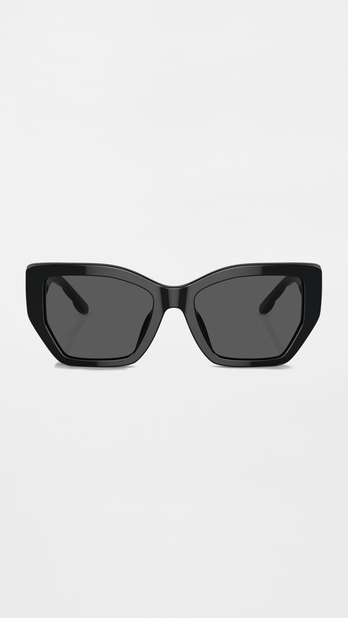 Tory Burch Women's Kira Irregular Sunglasses, Black, 53