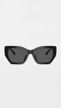 Thumbnail for Tory Burch Women's Kira Irregular Sunglasses, Black, 53