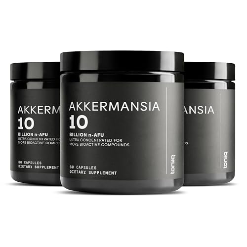Toniiq Akkermansia Probiotic – 10 Billion TFU – Supports Gut Health & GLP-1 Activity