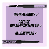 Thumbnail for Maybelline Express Brow Ultra Slim Eyebrow Makeup, Brow Pencil with Precision Tip and Spoolie for Defined Eyebrows, Taupe (Packaging May Vary)