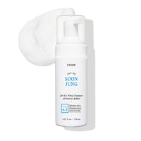 Thumbnail for ETUDE gentle pH-balanced bubble Cleanser for Sensitive Skin, Panthenol + Madecassoside, Barrier Repair, Fragrance Free, pH 6.5, Vegan Certified, Non-Comedogenic, Korean Face Wash, 5.06 fl oz