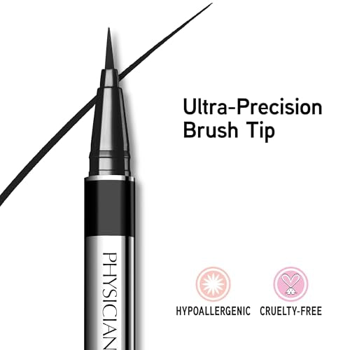 Physicians Formula Eye Booster, Lash-Enhancing 2-in-1 Eyeliner Serum, Dermatologist Approved, Hypoallergenic, Cruelty-Free & Vegan - Black