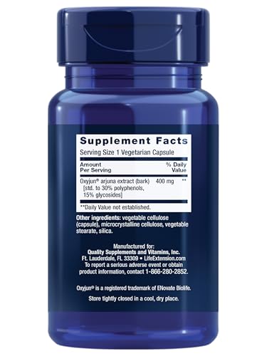Life Extension Cardio Peak, Cardiovascular Supplement, Heart Health, arjuna, 1-Daily, Gluten Free, Non-GMO, Vegetarian, 30 Capsules