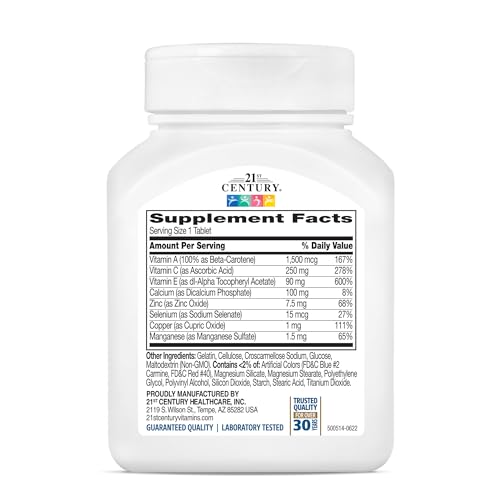 21st Century Ace Antioxidant Tablets, 75Count