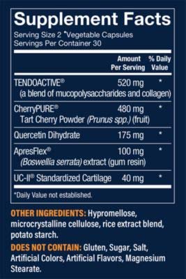 Activeflex Plus Joint Support for Flexibility Mobility, Supports Exercise Recovery, 60 Vegetable Capsules by Vthrive