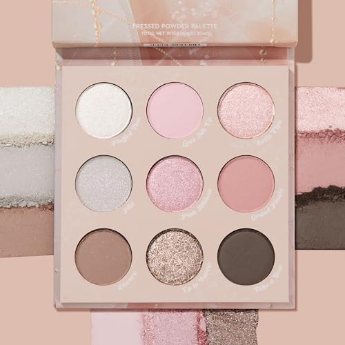 ColourPop Petals En Pointe Shadow Palette - Everyday Neutral Palette with Metallic and Matte Finishes - High-Pigment Makeup with a Long-Wearing Formula (0.3 oz)