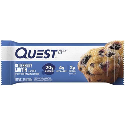 Quest Nutrition Blueberry Muffin Protein bar, 8.48 Oz (Pack Of 4)
