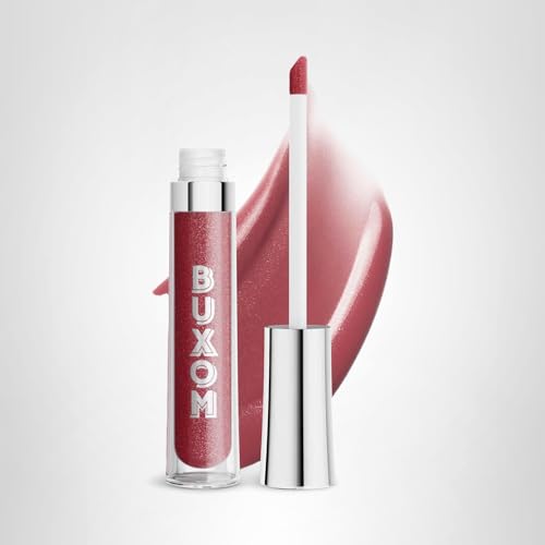 Buxom Full-On Plumping Lip Polish, Tinted Lip Plumper Gloss with Peptides & Vitamin E, High-Shine Lip Gloss that Nourishes, Vegan, AI Gabby (Rich Plum Brown Sugar)