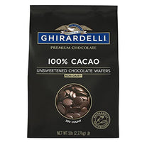 Thumbnail for Ghirardelli Chocolate Company 100% Cacao Unsweetened Wafers, 5lb. Bag (Pack of 1)