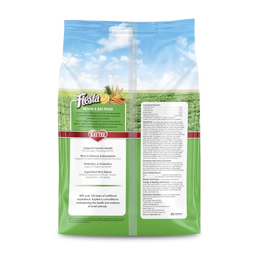 Kaytee Fiesta Mouse & Rat Food, Nutritious and Fun Blend, Supports Dental Health and Digestion, 4.5 pounds
