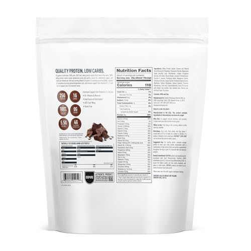 Isopure Low Carb 100% Pure Whey Isolate Protein Powder, Lactose Free, Gluten Free, With Vitamins, Dutch Chocolate, 25g Protein Per Serving, 1 Lb, 14 Servings (Packaging May Vary)