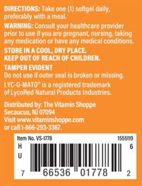Thumbnail for The Vitamin Shoppe Lycopene 15MG, Antioxidant That Supports Cardiovascular, Prostate Cellular Health (60 Softgels)