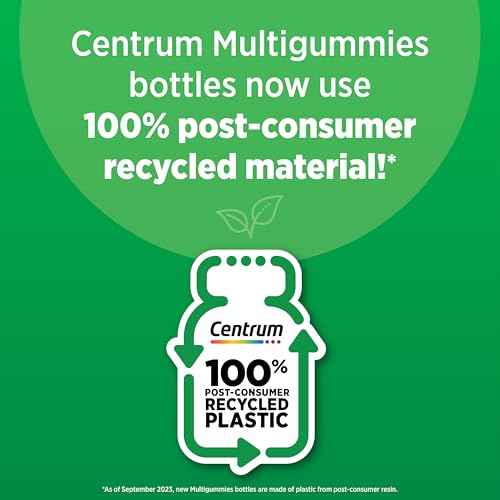 Centrum Men's Organic Multigummies, Men's Multivitamin Gummies, Organic Multivitamin for Men with Essential Nutrients for Immune Support, Energy, and Muscle Function - 90 Count