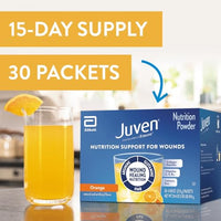 Thumbnail for Juven Therapeutic Nutrition Drink Powder Including Collagen Peptides, Amino Acids, and HMB for Wound Healing Support, Orange, 30 Packets
