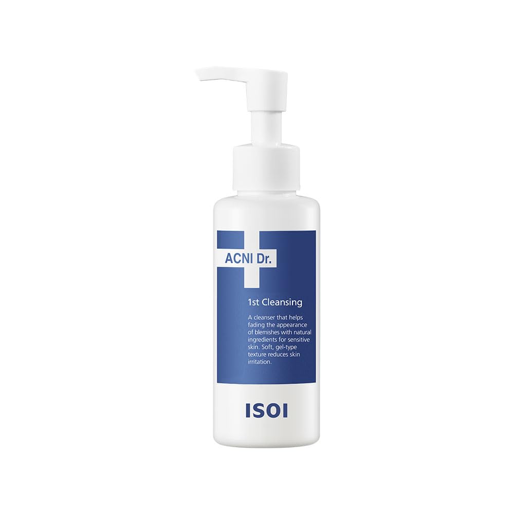 ISOI Acni Dr. First Cleansing 130ml (4.39 fl.oz) | Gentle & Moisturizing Gel Cleanser for Oily and Sensitive Skin | Removes Sebum with Deep Pore Cleansing | Korean Skin Care