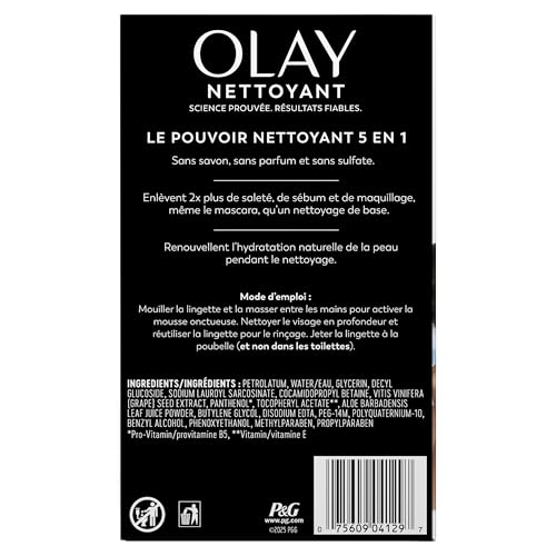 Olay Makeup Remover Wipes, Daily Facials Hydrating Face Cleanser for Normal to Dry Skin, Alcohol & Fragrance Free, Soft Face Wash Towels, Travel Essentials for Women, Convenient Dry Cloths, 66 ct