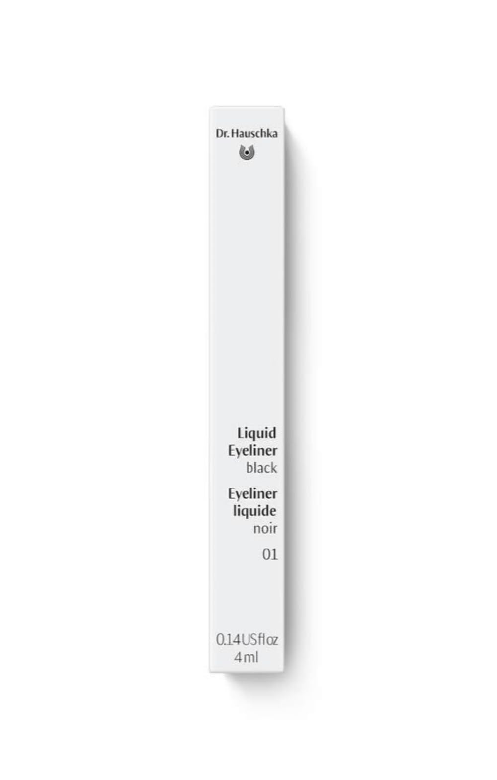 Dr. Hauschka Liquid Eyeliner 01, Black, Natural, Mineral, Winged, Cat-Eye, Water Resistant, Long-lasting, 0.14 fl oz