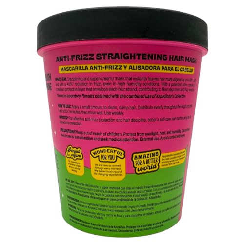 Lola From Rio - Xapadinha - Disciplining Hair Mask For Straight or Straightnened Hair, 55% Alignement, 40% Reduction in Frizz, Intense Shine 15.87 Fl Oz