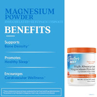 Thumbnail for Doctor's Best High Absorption Magnesium Powder (Peach Flavored) 100% Chelated TRACCS, Not Buffered, Headaches, Muscle, Vegan, Peach Flavor, 12.3 Ounce (Pack of 1)