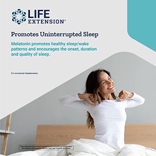 Life Extension Melatonin IR/XR, 1.5 mg, immediate- and Extended-Release Formula for Optimal Sleep Support, Healthy circadian Rhythms, Cellular Defense, Gluten-Free, Non-GMO, 2 X 60 Capsules