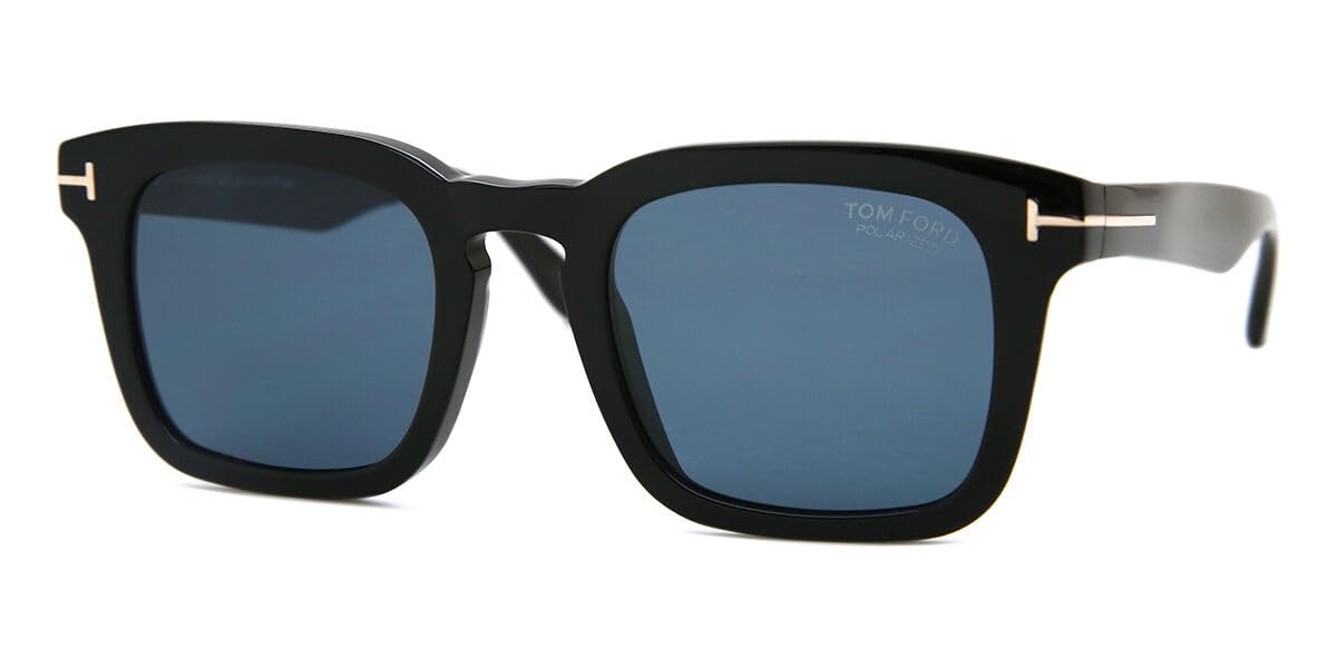 Tom Ford - FT0751 Shiny Black Square Men Sunglasses - 50mm