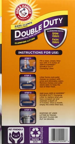 Arm & Hammer Double Duty Clumping Cat Litter, 40lb Box