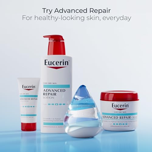 Eucerin Advanced Repair Body Lotion for Very Dry Skin, Unscented Lotion Formulated with Ceramides, 16.9 Fl Oz Bottle