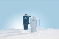 Thumbnail for Stanley Quencher H2.0 Tumbler with Handle and Straw 40 oz | Flowstate 3-Position Lid | Cup Holder Compatible for Travel | Insulated Stainless Steel Cup | BPA-Free | Glacier