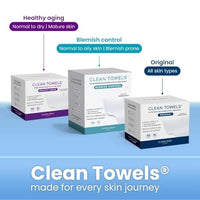 Thumbnail for Clean Towels XL®, 100% USDA Biobased Face Towel, Disposable Face Towelette, Eczema Association Accepted, Makeup Remover Dry Wipes, Ultra Soft, 50 ct per pack, 3 Packs, 150 Ct Total