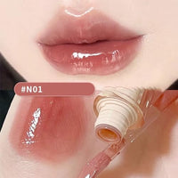 Thumbnail for Ice Watery Lip Gloss, Mirror Tea Jelly Light Lip Glaze, Moisturizing Nonstick Liquid Lipstick (#B10 Persimmon)