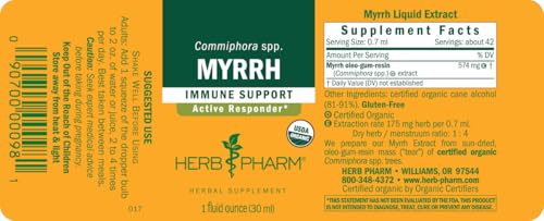 Herb Pharm Myrrh Liquid Extract for Immune System Support - 1 Ounce (DMYRR01)