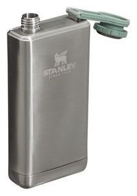 Thumbnail for Stanley Adventure Pre-Party Flask 8 oz | Leakproof Hip Flask | Hinge Connected Never Lose Cap | Insulated Stainless Steel Liquor Container | BPA-Free | Stainless Steel