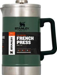 Thumbnail for STANLEY Classic Stay-Hot French Press Coffee Maker 48 oz | 5 Minute Brew, 4 Hours Hot | Mesh Filter for Coffee Grounds | Insulated Stainless Steel French Press | BPA-Free | Hammertone Green