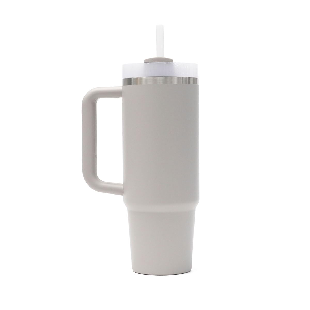 Stanley H2.0 Vacuum Quencher, 0.3 gal (0.88 L), Ash Gray, Cold Insulation, Durable, Straw Water Bottle, Summer, Outdoors, Dishwasher Safe