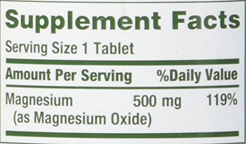 Nature's Bounty Magnesium 500mg, 100 Count, Pack of 2