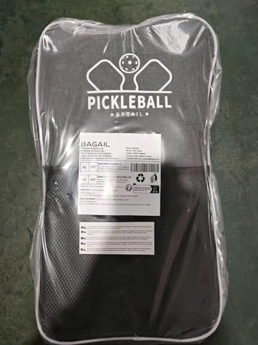 BAGAIL Pickleball Paddles, USAPA Approved Fiberglass Surface Pickleball Set, Lightweight Pickle Ball Rackets with 4 Balls, 1 Bag, Designed in California for Traction and Stability - 4 Pack, Black
