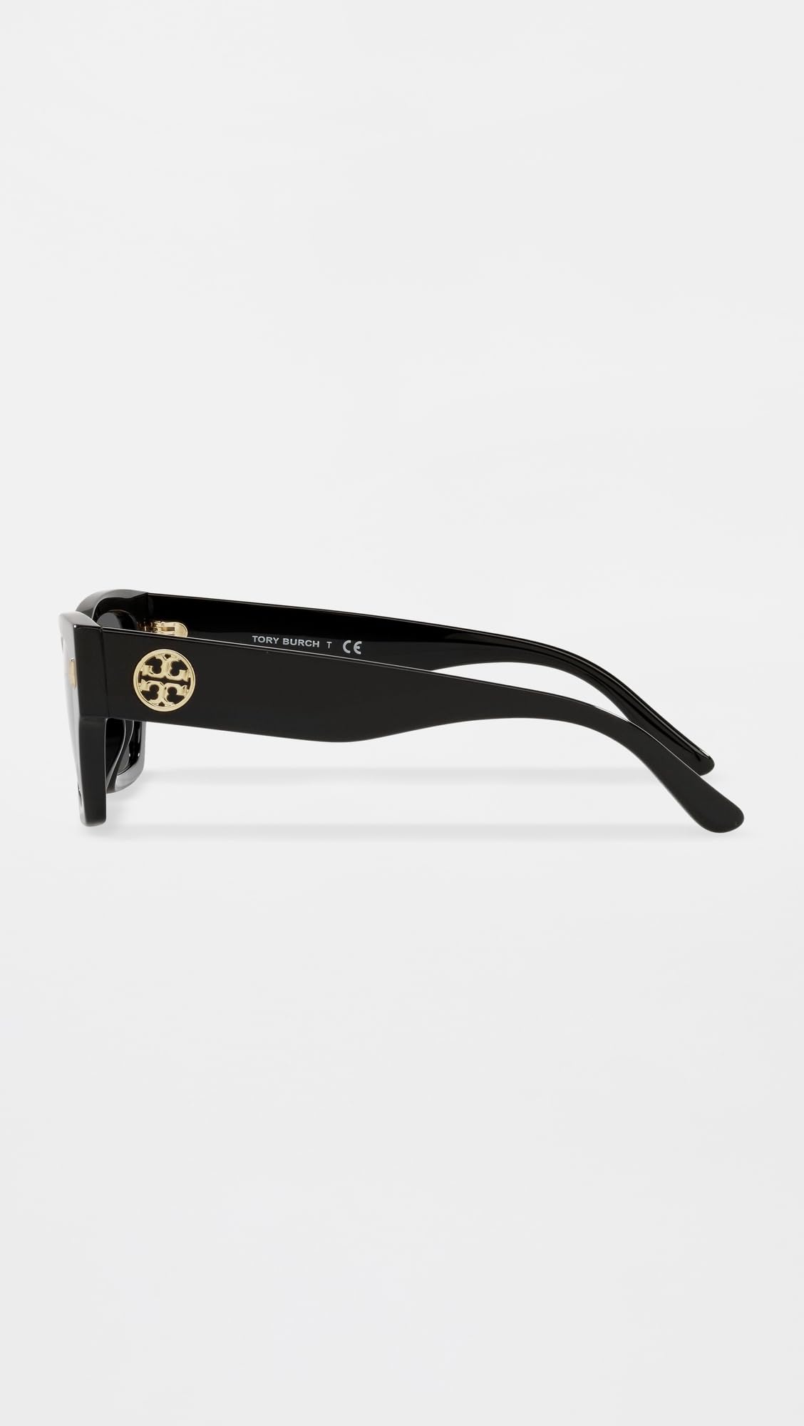 Tory Burch Women's Miller Rectangle Sunglasses, Black, 52mm