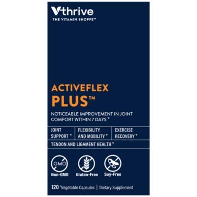 Activeflex Plus Joint Support for Flexibility Mobility, Supports Exercise Recovery, 120 Vegetable Capsules by Vthrive